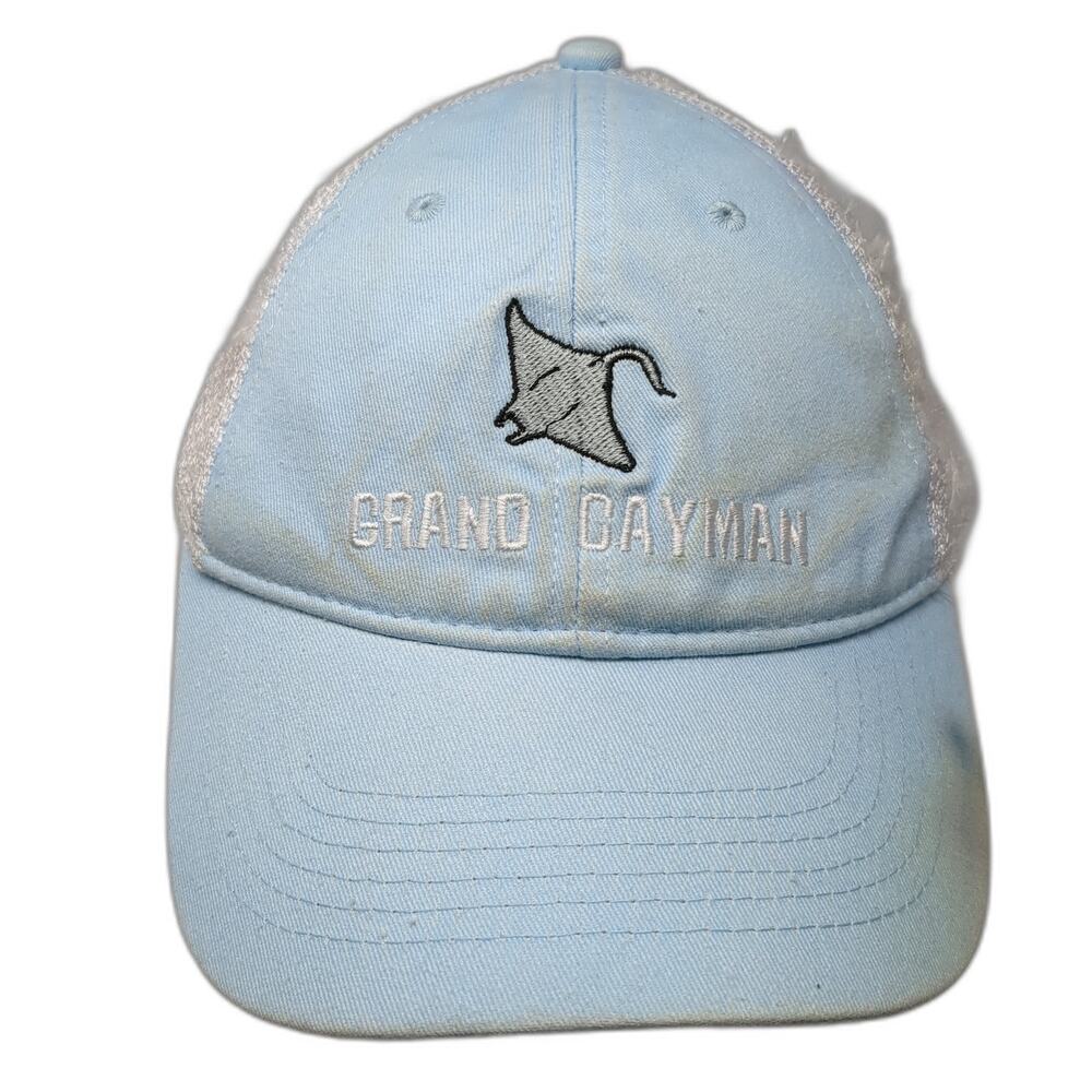 Grand Cayman Snapback Trucker Hat Blue One Size Adjustable DMR Classic Headwear